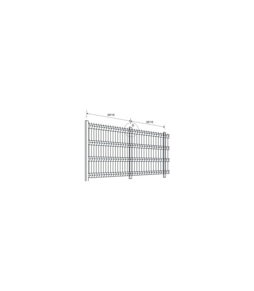 Set de gard din panou zincat H 170 cm